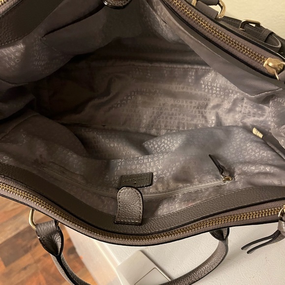 Kate Spade Gray Leather Tote Bag - Picture 3 of 16